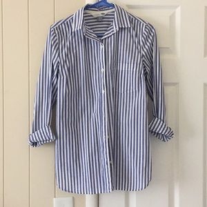 Old Navy Women’s Striped Boyfriend Shirt Tunic S